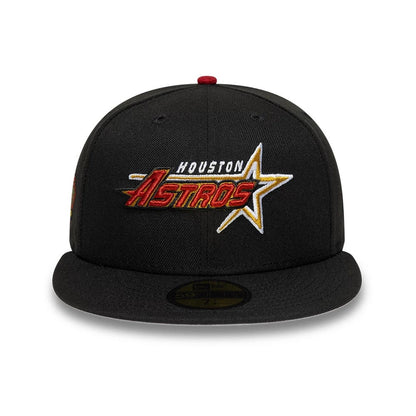 Pictured is this MLB Cooperstown Houston Astros 59FIFTY Fitted cap in black. 3