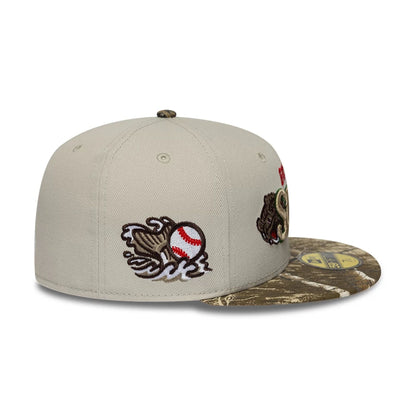 Pictured is this MiLB Hometown Gwinnett Stripers 59FIFTY Fitted cap in Beige. 6