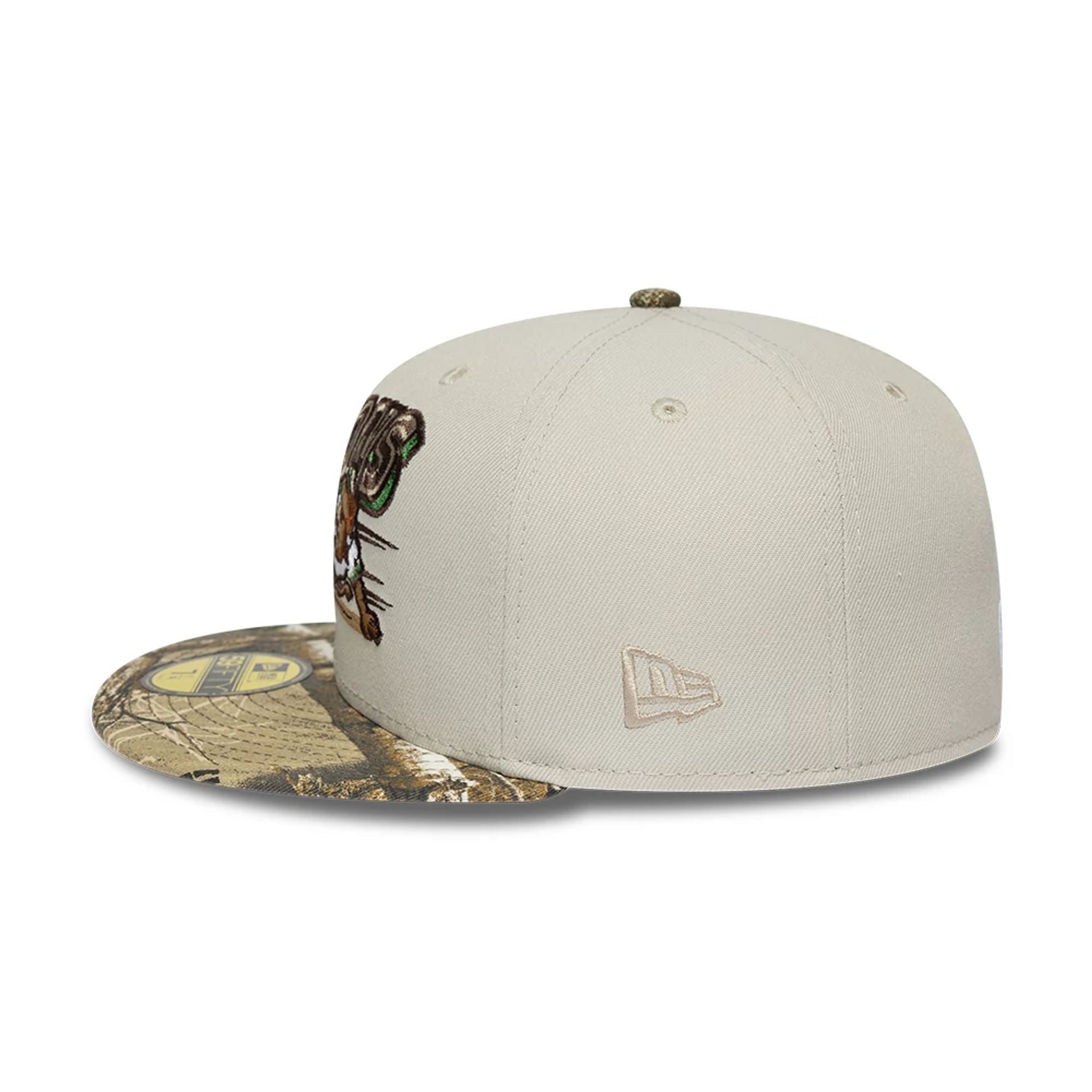 Pictured is this MiLB Hometown Buffalo Bisons 59FIFTY Fitted cap in Beige. 7