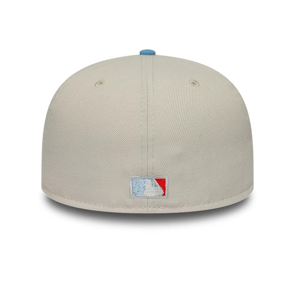 Pictured is this MLB Cooperstown Houston Astros 59FIFTY Fitted cap in beige. 5
