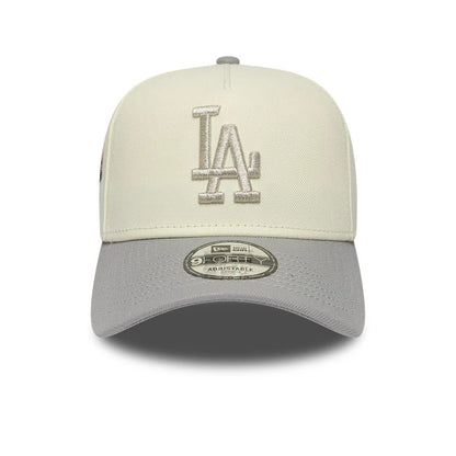 Pictured is this MLB Cooperstown LA Dodgers 9FORTY A-Frame cap in white & grey. 2