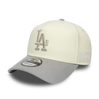 Pictured is this MLB Cooperstown LA Dodgers 9FORTY A-Frame cap in white & grey. 3