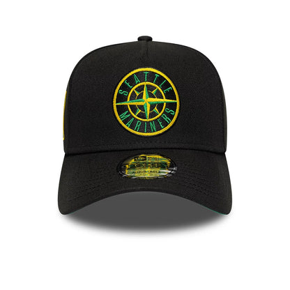 Pictured is this MLB Cooperstown Seattle Mariners 9FORTY A-Frame cap in black. 3