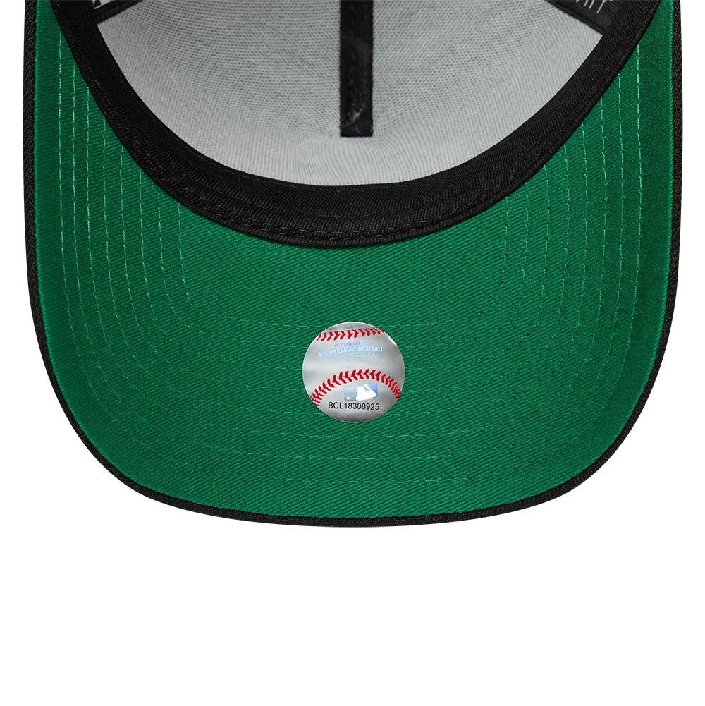 Pictured is this MLB Cooperstown Seattle Mariners 9FORTY A-Frame cap in black. 2