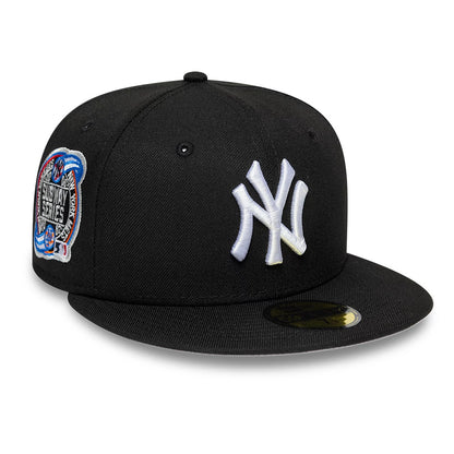 Pictured is this MLB Cooperstown New York Yankees 59FIFTY Fitted cap in black. 1