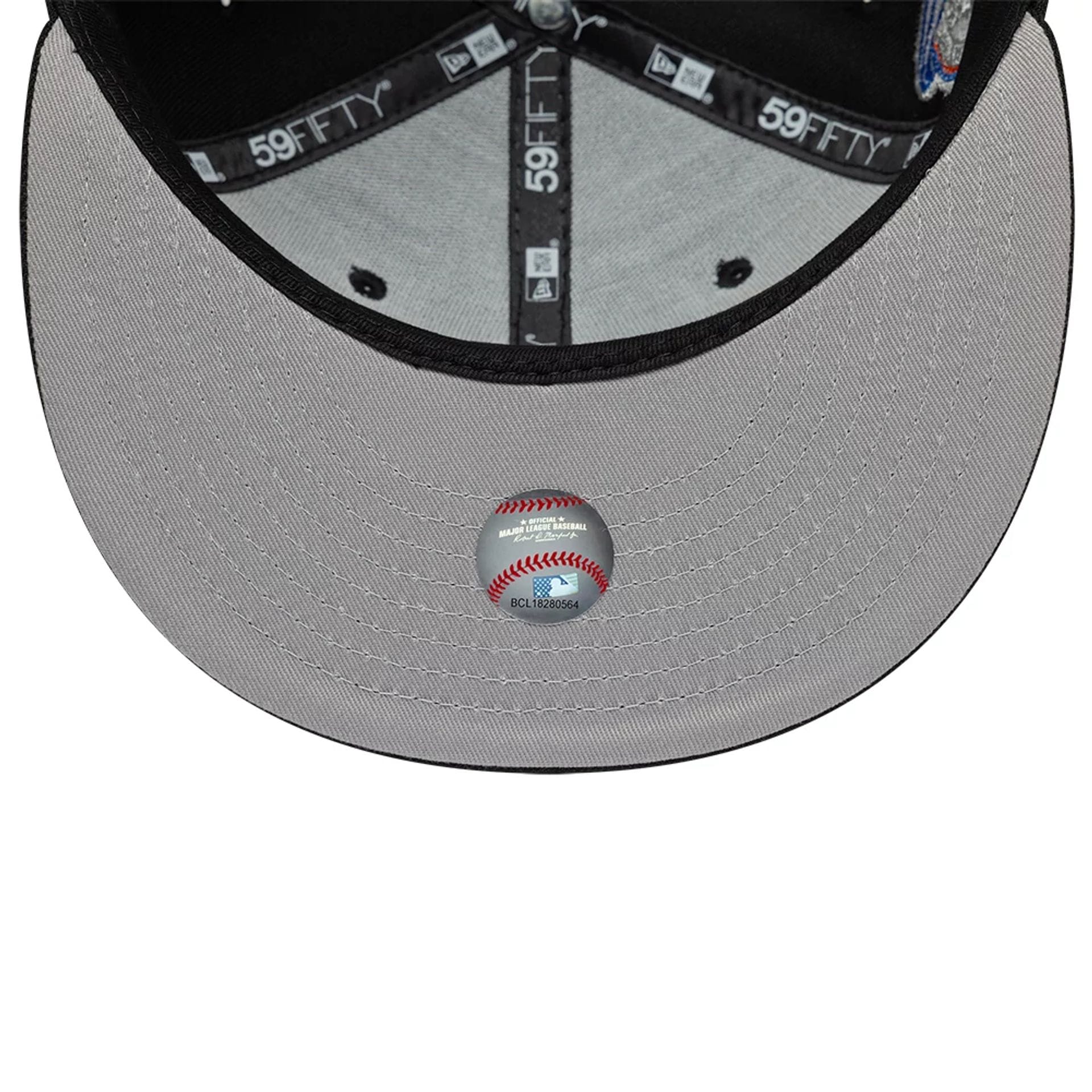 Pictured is this MLB Cooperstown New York Yankees 59FIFTY Fitted cap in black. 2