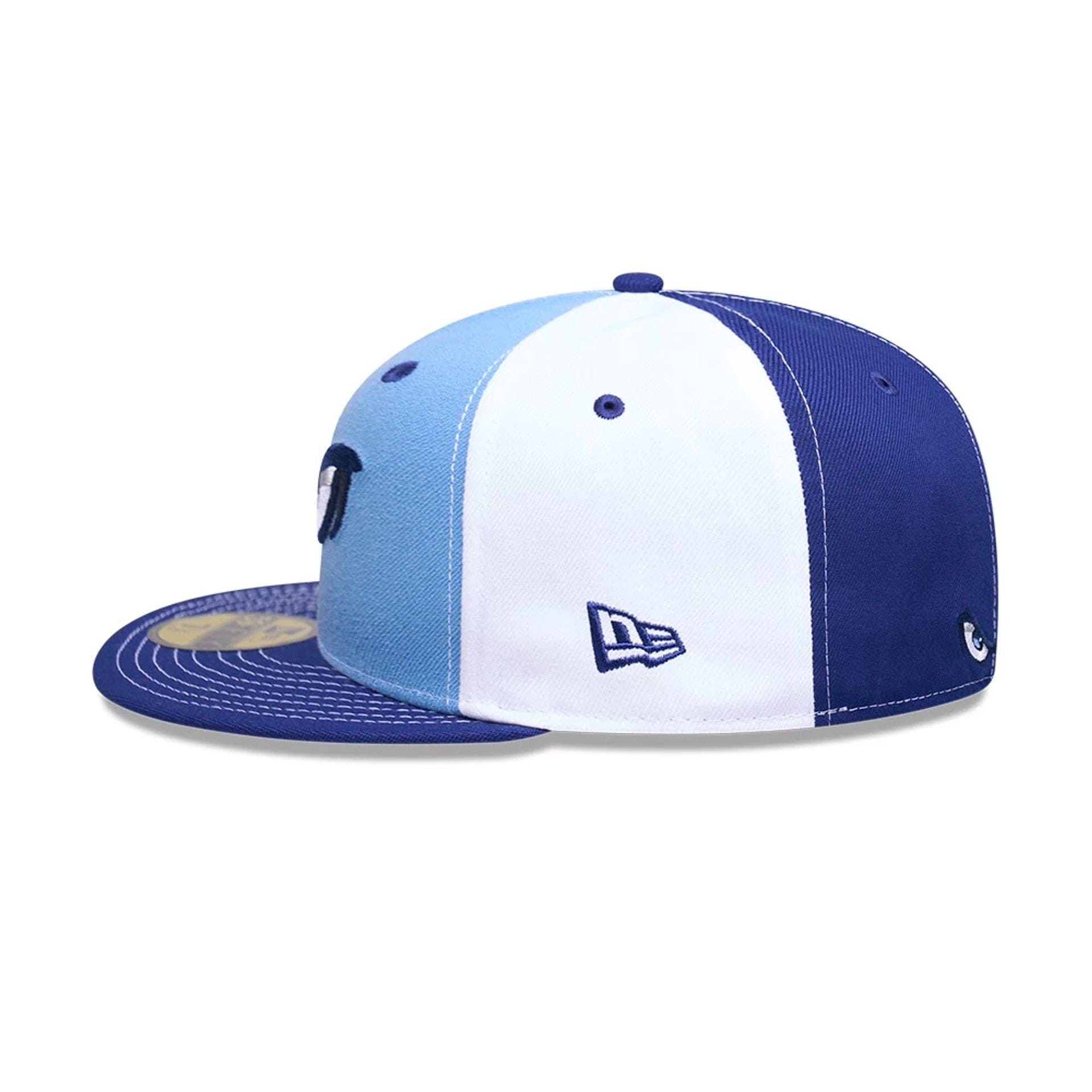 Pictured is this MiLB Pinwheel Lake Elsinore Storm 59FIFTY Fitted cap in pastel blue. 5