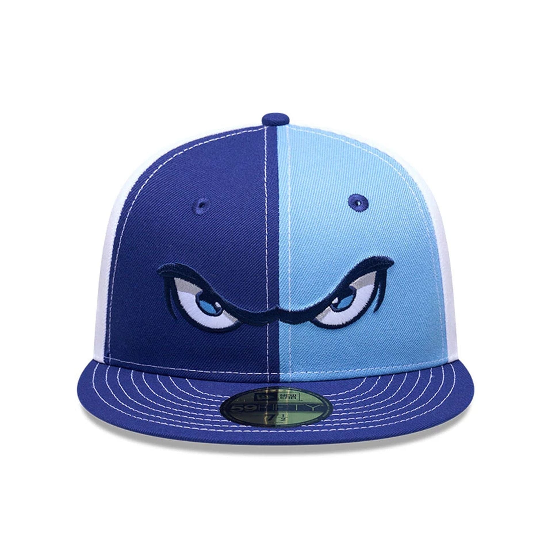 Pictured is this MiLB Pinwheel Lake Elsinore Storm 59FIFTY Fitted cap in pastel blue. 2