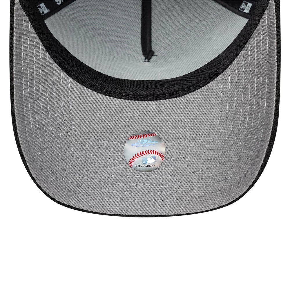 Pictured is this  MLB Upsidedown LA Dodgers 9FORTY A-Frame cap in black. 2