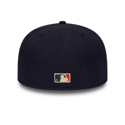 Pictured is this MLB Cooperstown New York Yankees 59FIFTY Fitted cap in navy & gold. 5