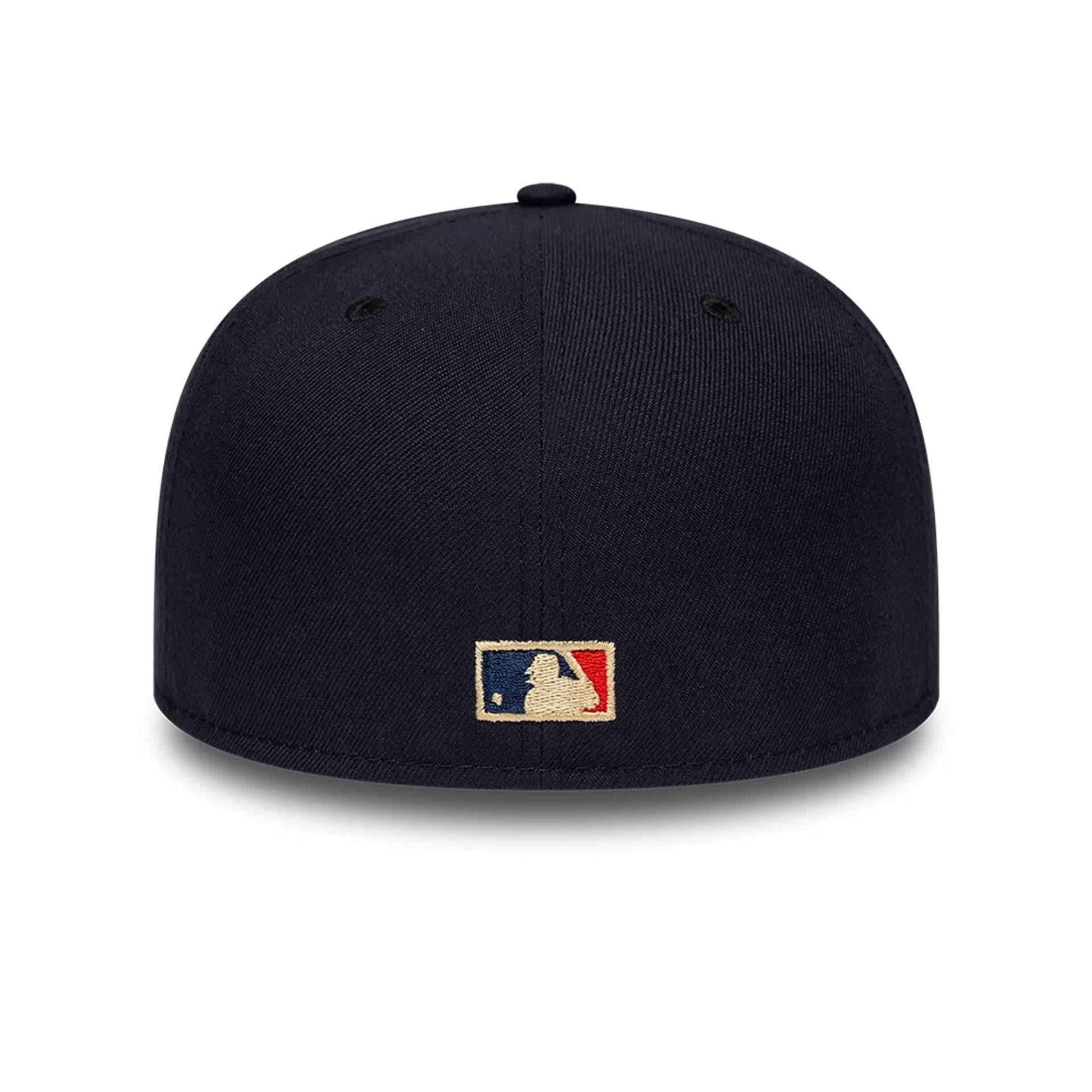 Pictured is this MLB Cooperstown New York Yankees 59FIFTY Fitted cap in navy. 5