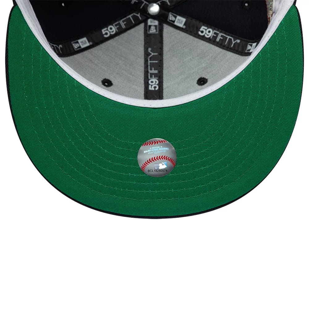 Pictured is this MLB Cooperstown New York Yankees 59FIFTY Fitted cap in navy & gold. 2