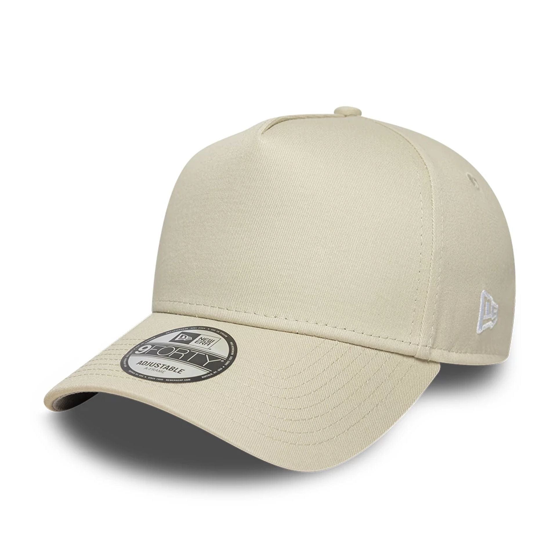 This is a New Era Beige 9FORTY A-Frame Adjustable Cap 1