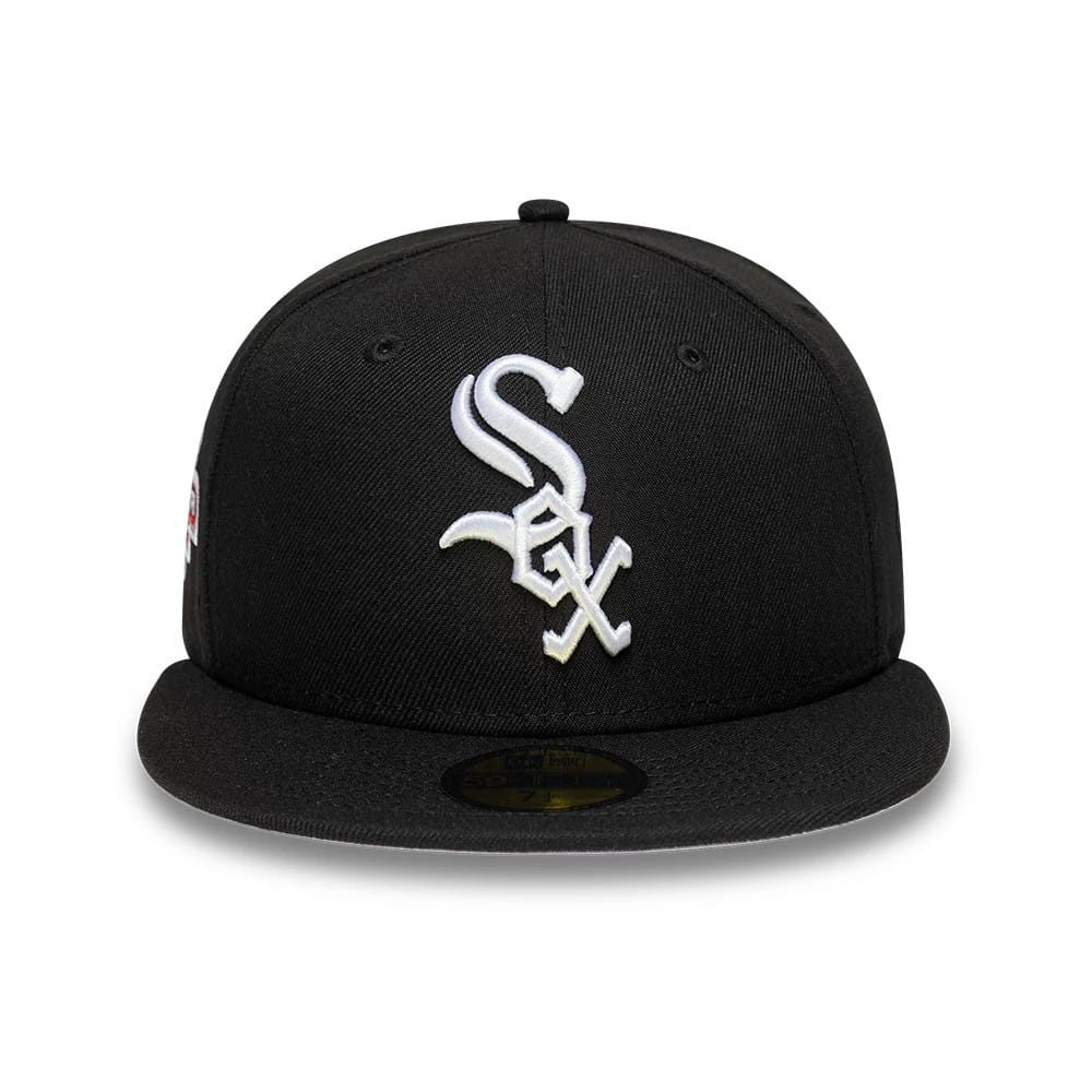 Pictured is this MLB Cooperstown Chicago White Sox 59FIFTY Fitted cap in black. 3