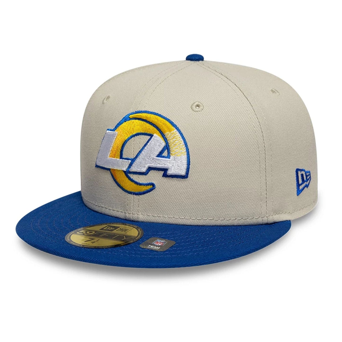 This is a LA Rams NFL White 59FIFTY Fitted Cap 1