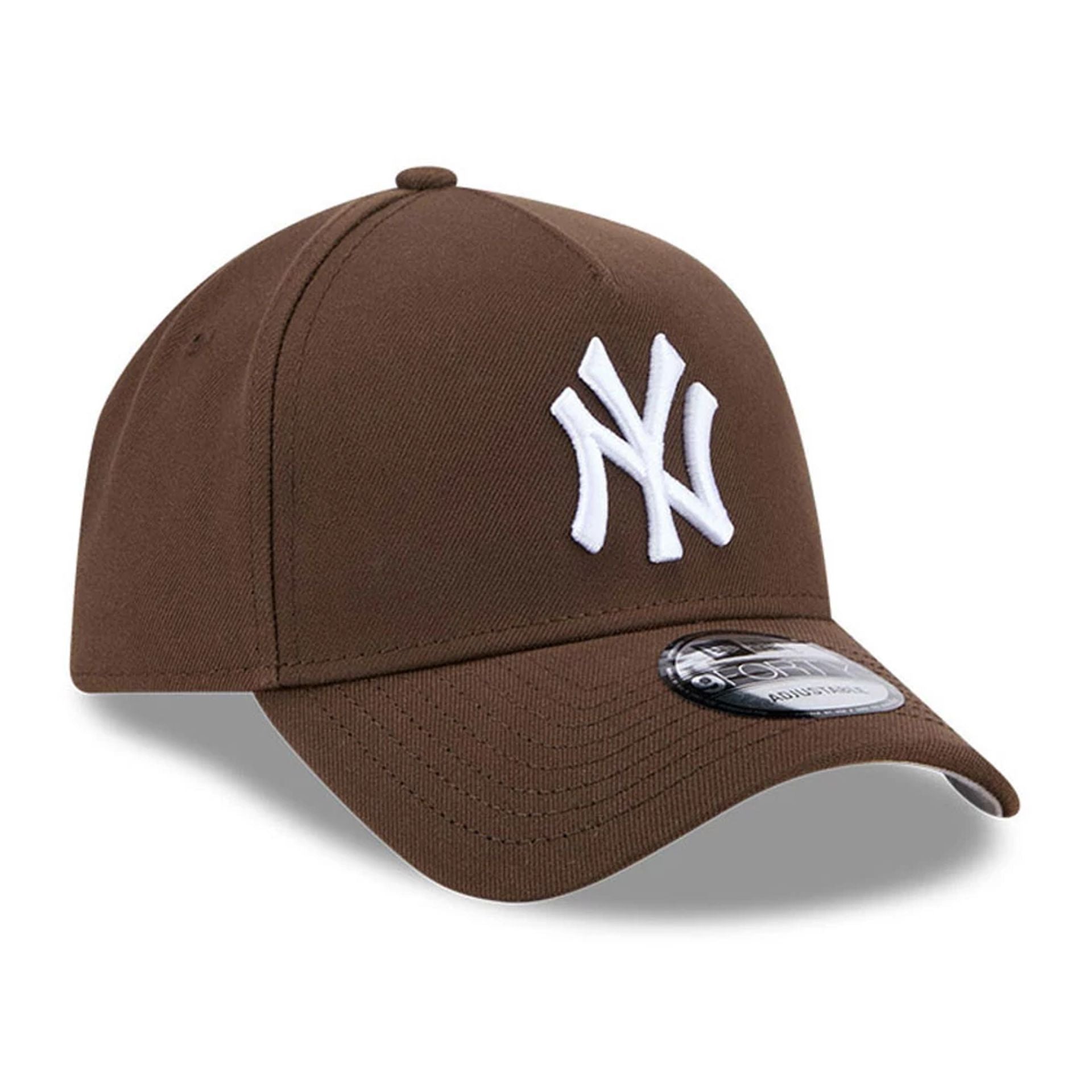 This is a New York Yankees MLB Dark Brown 9FORTY A-Frame Adjustable Cap 4