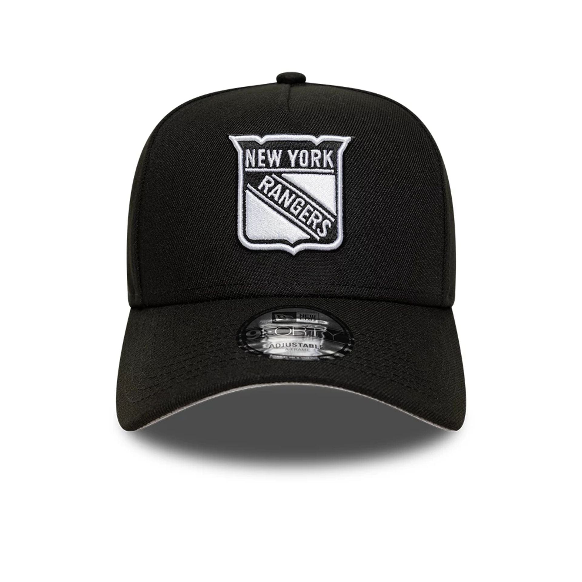 This is a New York Rangers NHL Black 9FORTY A-Frame Adjustable Cap 3