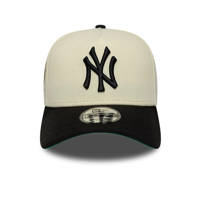Pictured is this MLB Cooperstown New York Yankees 9FORTY A-Frame cap in white & black. 3