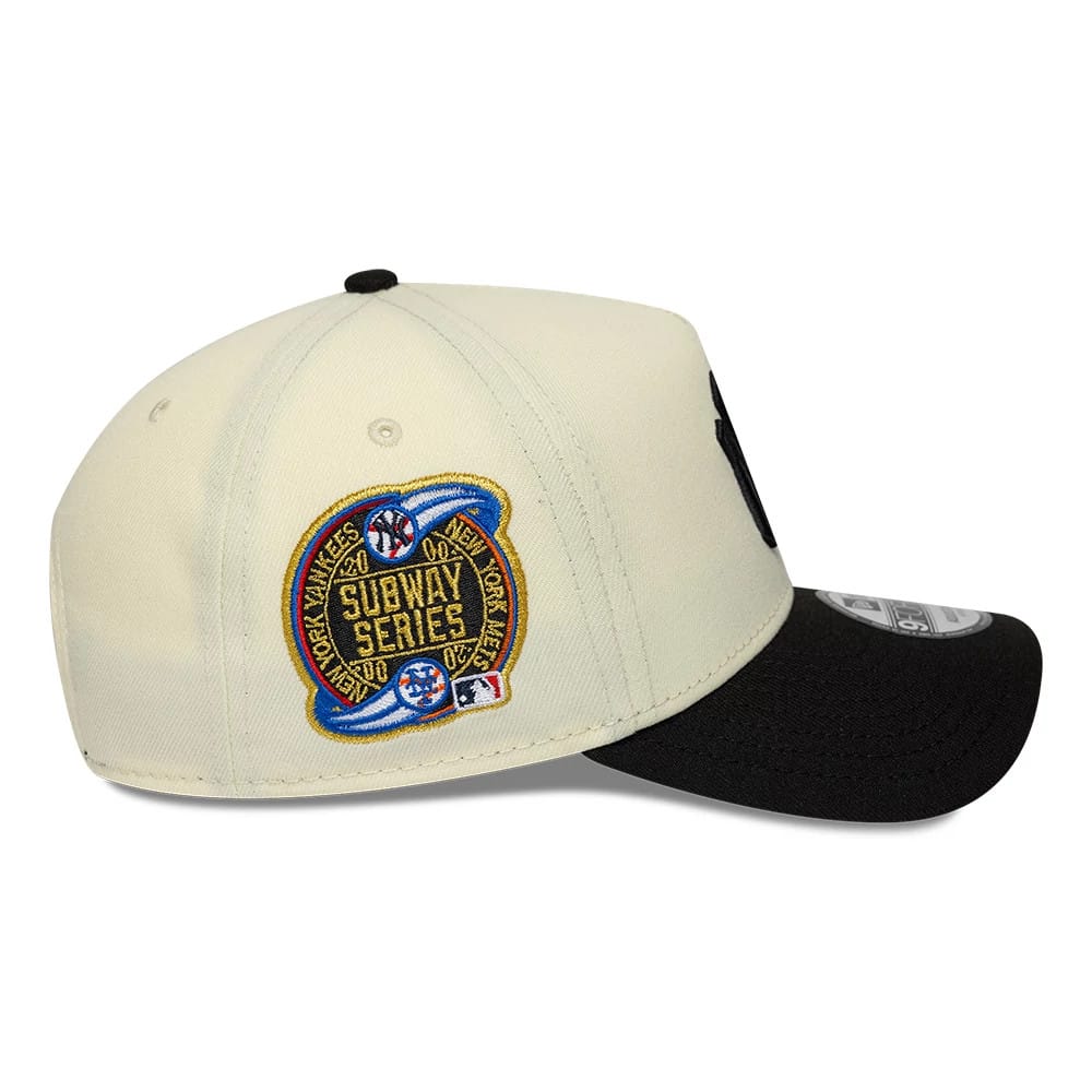 Pictured is this MLB Cooperstown New York Yankees 9FORTY A-Frame cap in white & black. 5
