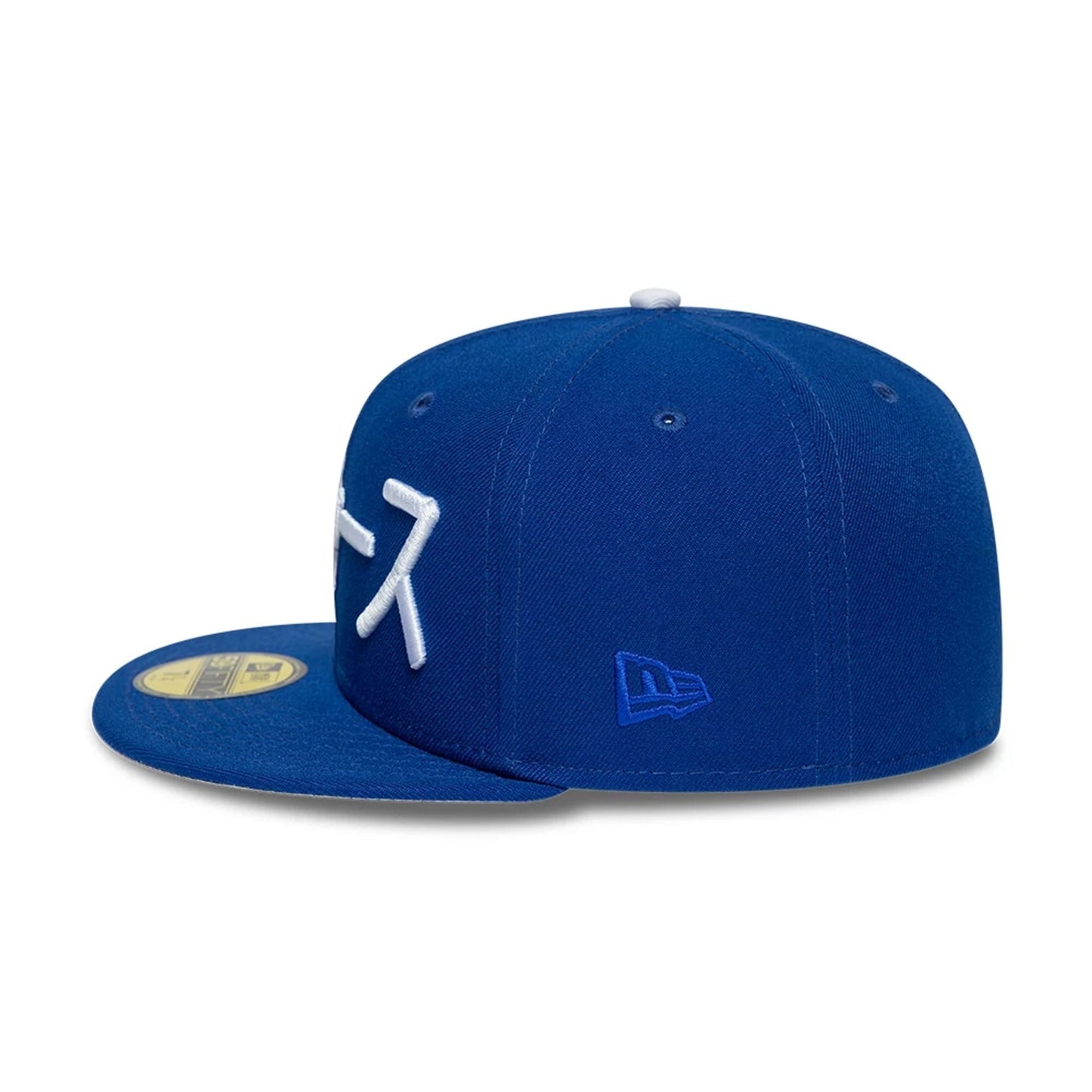 Pictured is this MLB Kanji Japan Flag LA Dodgers 59FIFTY Fitted cap in blue. 7