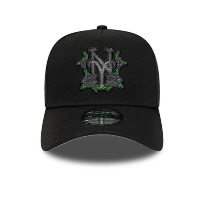 Pictured is this MLB New York Mets 9FORTY A-Frame cap in black. 3