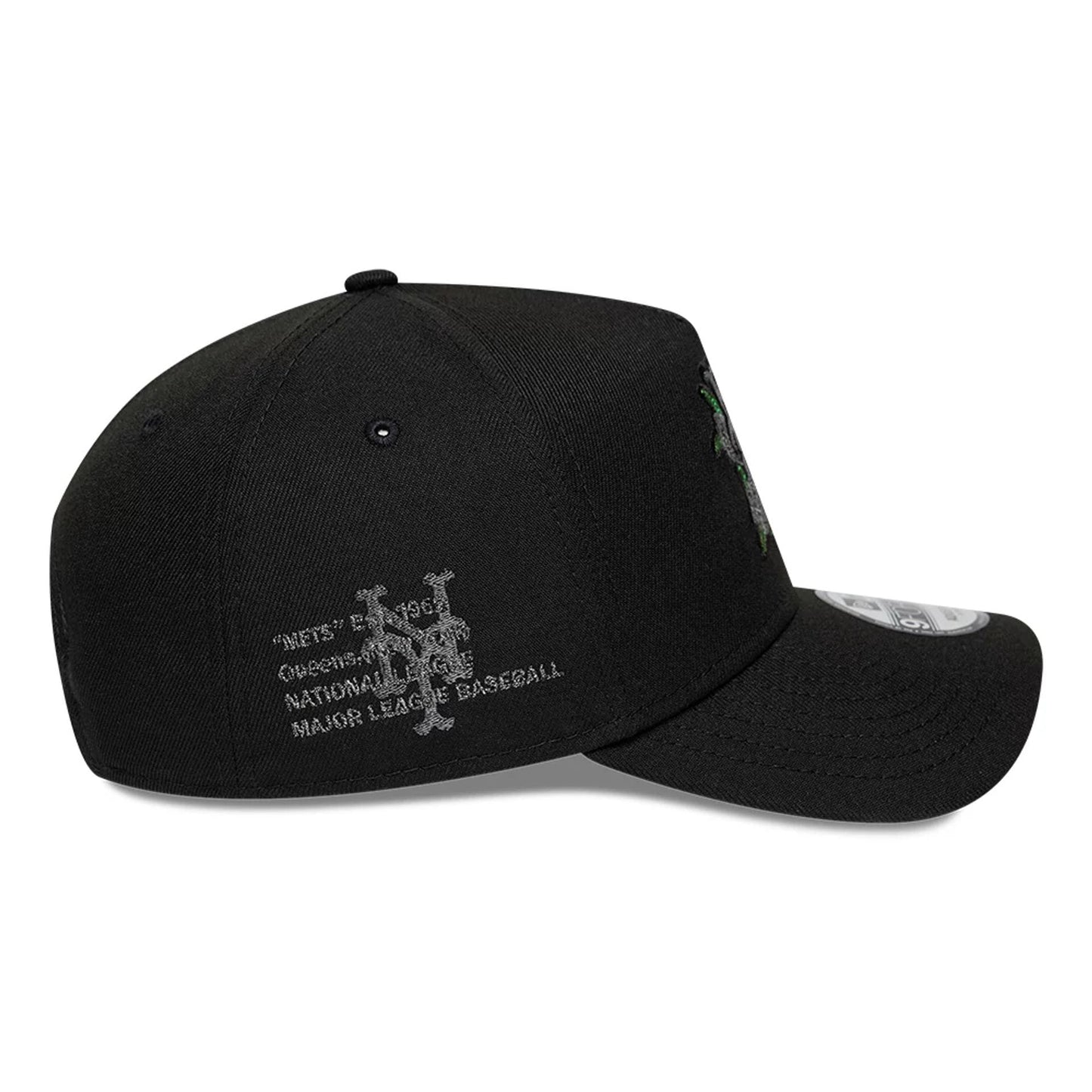 Pictured is this MLB New York Mets 9FORTY A-Frame cap in black. 5