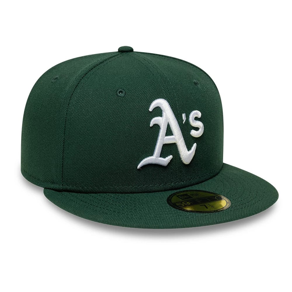 Pictured is this MLB Athletics 59FIFTY Fitted cap in dark green. 4