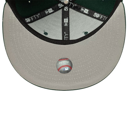 Pictured is this MLB Athletics 59FIFTY Fitted cap in dark green. 2