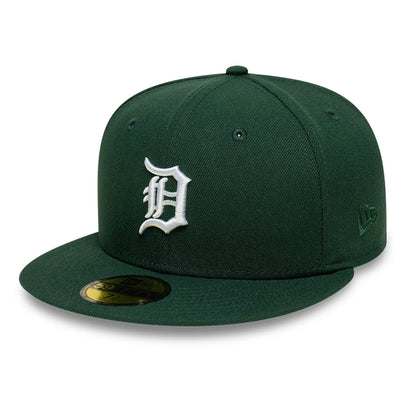Pictured is this MLB Detroit Tigers 59FIFTY Fitted cap in dark green. 1