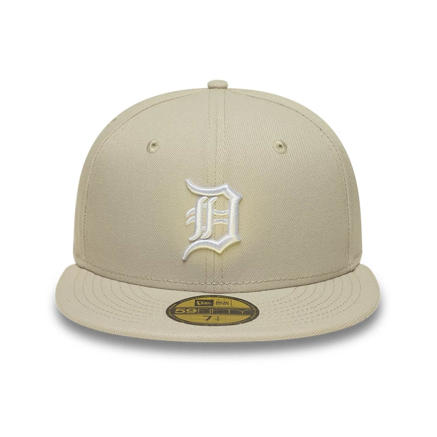 Pictured is this MLB Detroit Tigers 59FIFTY Fitted cap in beige. 3