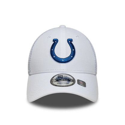 This is a Indianapolis Colts NFL White 9FORTY A-Frame Trucker Adjustable Cap 2