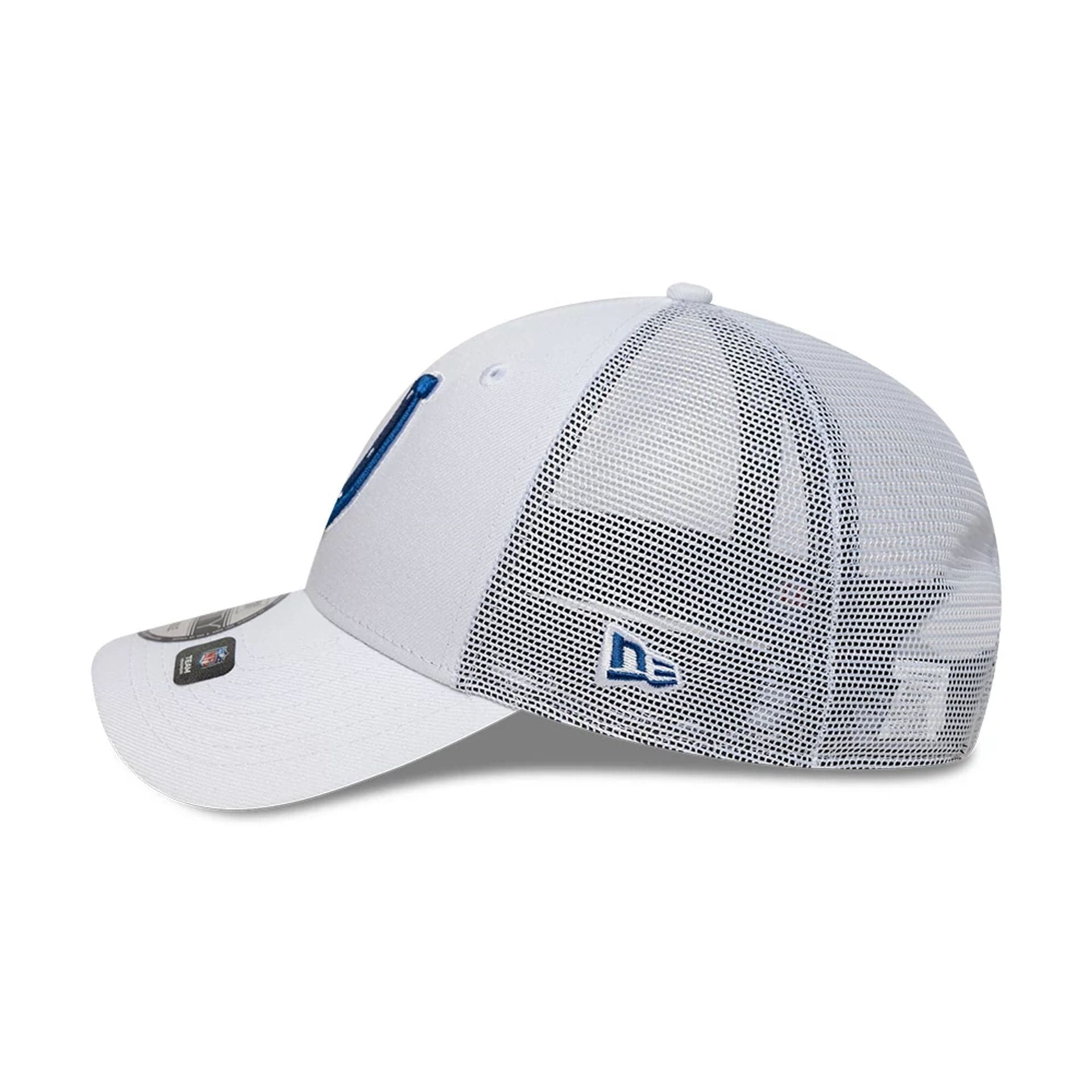 This is a Indianapolis Colts NFL White 9FORTY A-Frame Trucker Adjustable Cap 5
