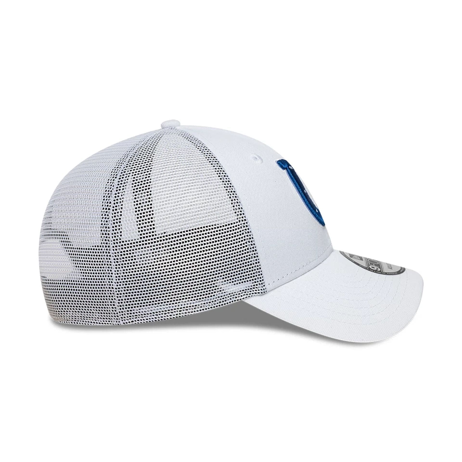 This is a Indianapolis Colts NFL White 9FORTY A-Frame Trucker Adjustable Cap 6