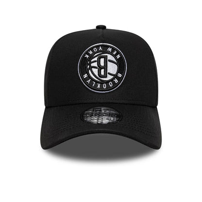 This is a Brooklyn Nets NBA Black 9FORTY A-Frame Adjustable Cap 2