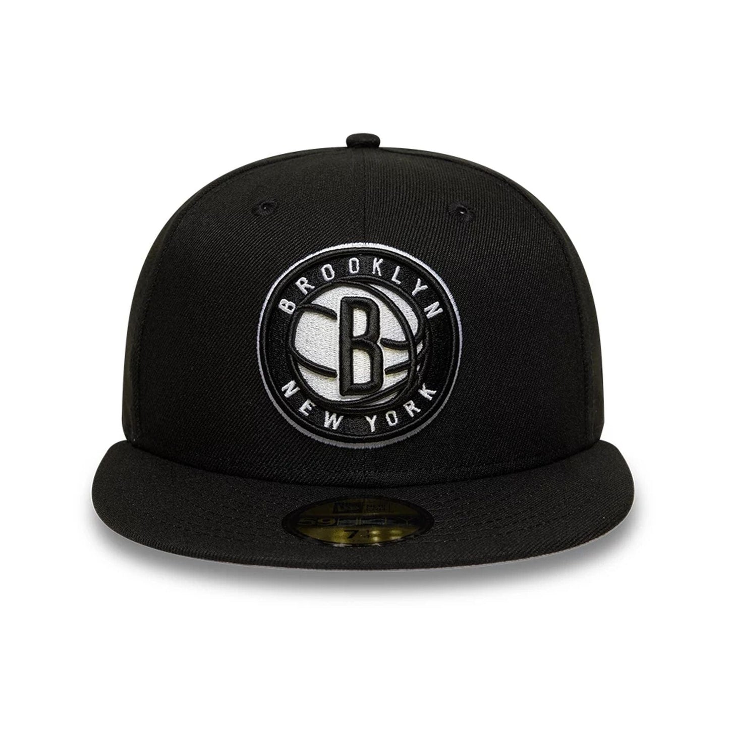 This is a Brooklyn Nets NBA Black 59FIFTY Fitted Cap 3