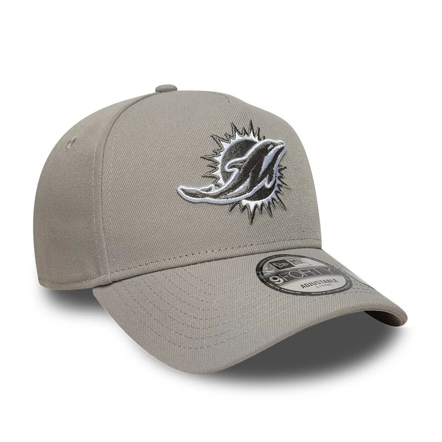 This is a Miami Dolphins NFL Grey 9FORTY A-Frame Adjustable Cap 3