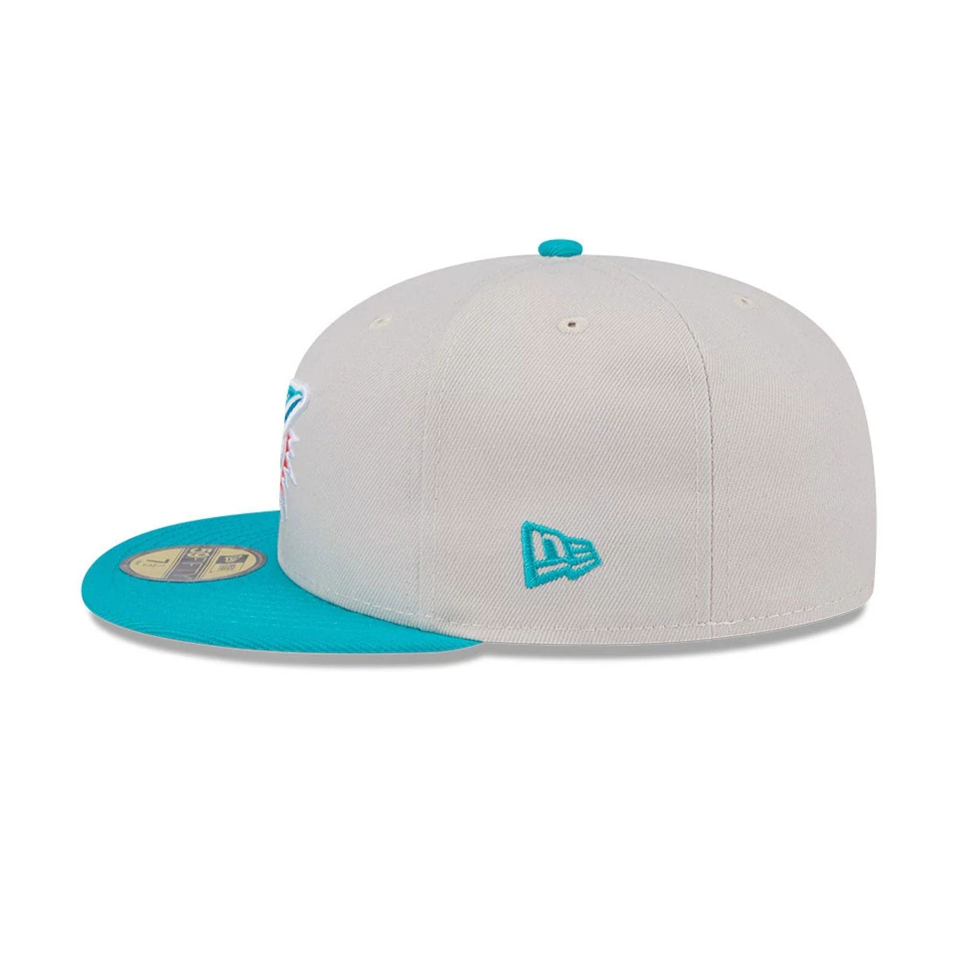 This is a Miami Dolphins NFL Grey 59FIFTY Fitted Cap 5