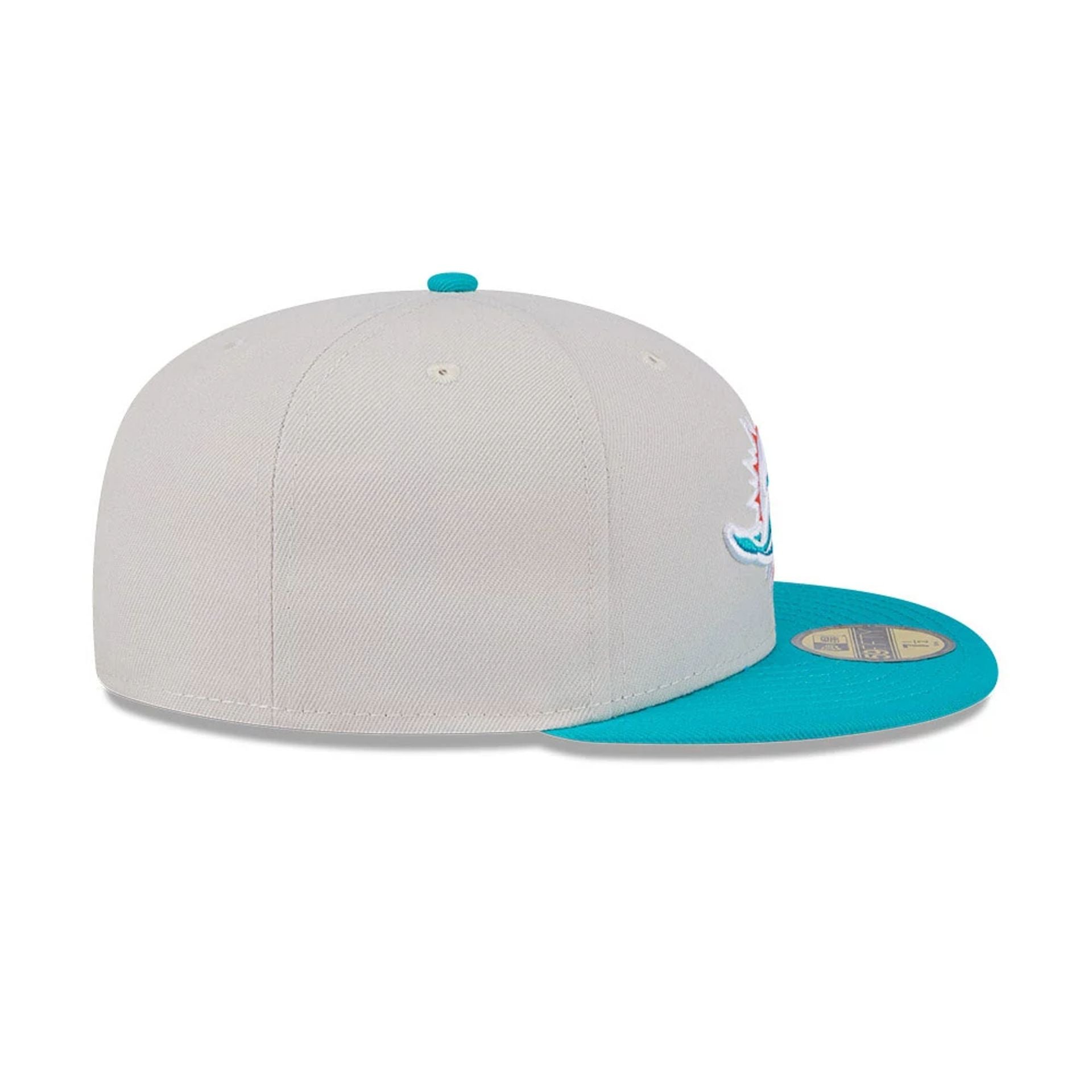 This is a Miami Dolphins NFL Grey 59FIFTY Fitted Cap 6