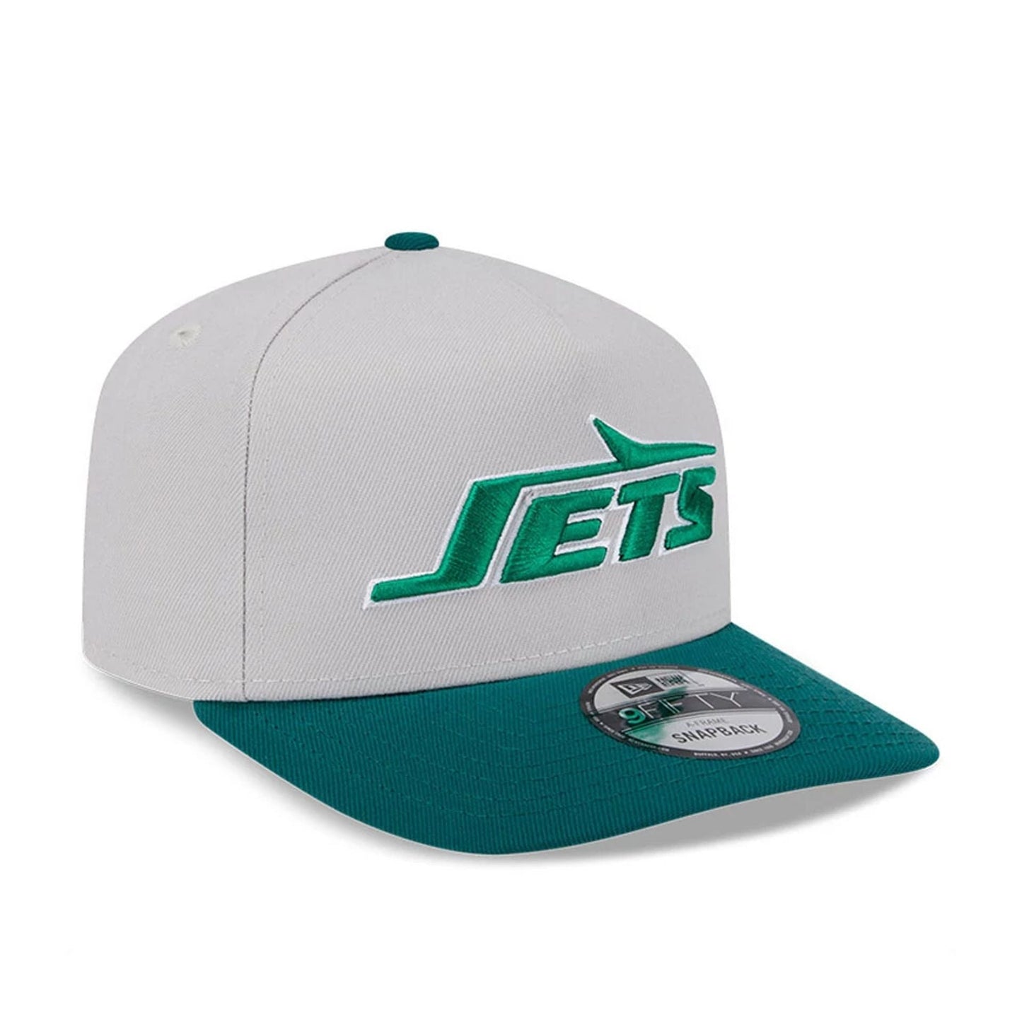 This is a New York Jets NFL Beige 9FIFTY A-Frame Snapback Adjustable Cap 3
