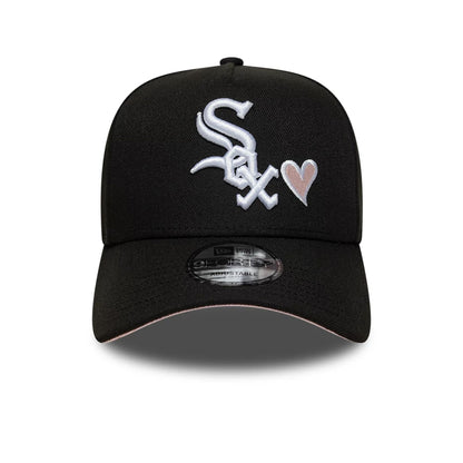This is a Chicago White Sox MLB Heart Black 9FORTY A-Frame Adjustable Cap 3