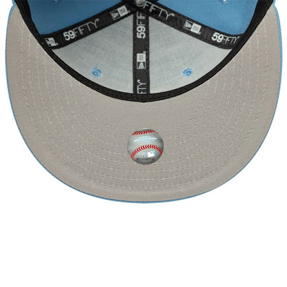 Pictured is this MLB LA Dodgers 59FIFTY Fitted cap in pastel blue. 2