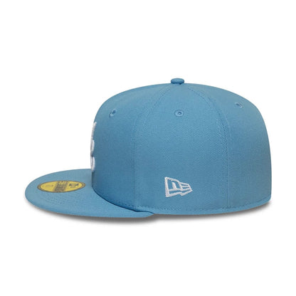 Pictured is this MLB Atlanta Braves 59FIFTY Fitted cap in pastel blue. 6