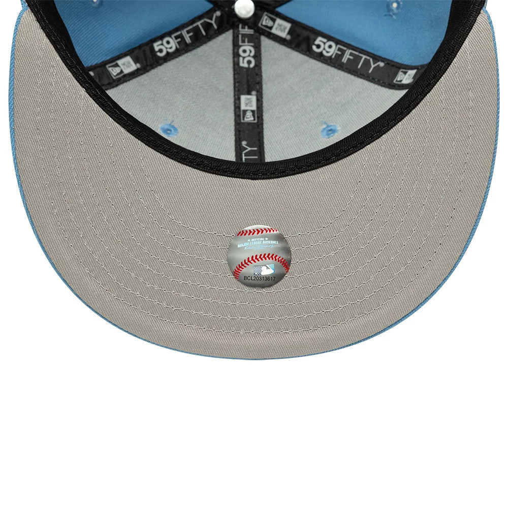 Pictured is this MLB New York Yankees 59FIFTY Fitted cap in blue. 2