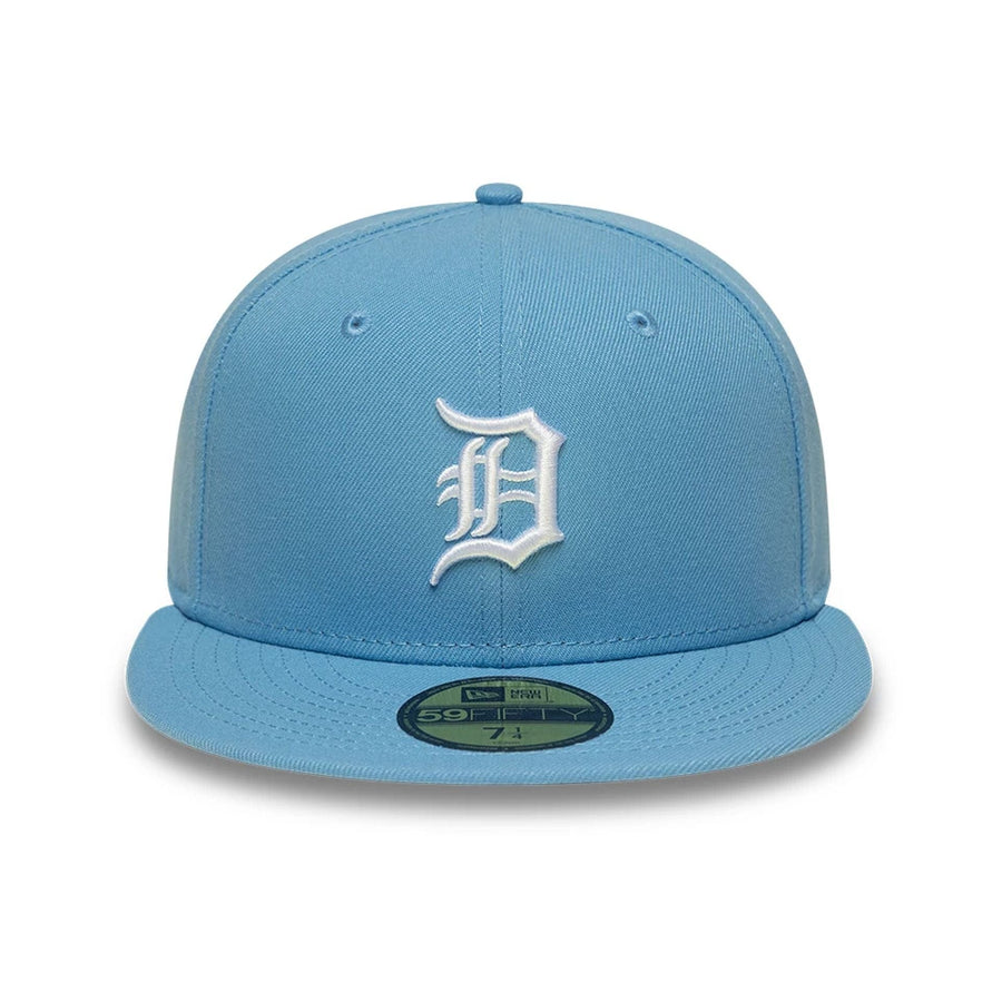 Pictured is this MLB Detroit Tigers 59FIFTY Fitted cap in pastel blue. 3