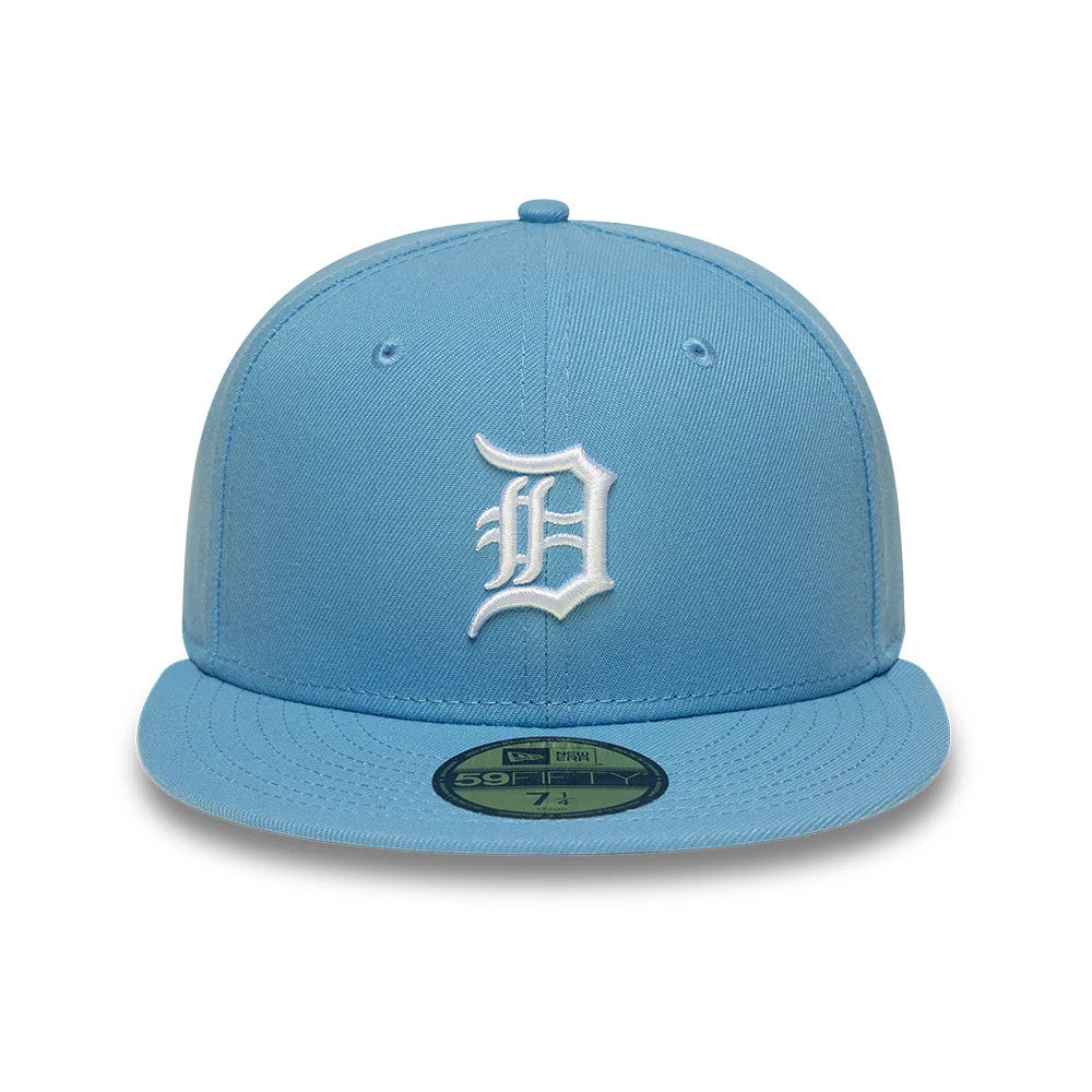 Pictured is this MLB Detroit Tigers 59FIFTY Fitted cap in pastel blue. 3