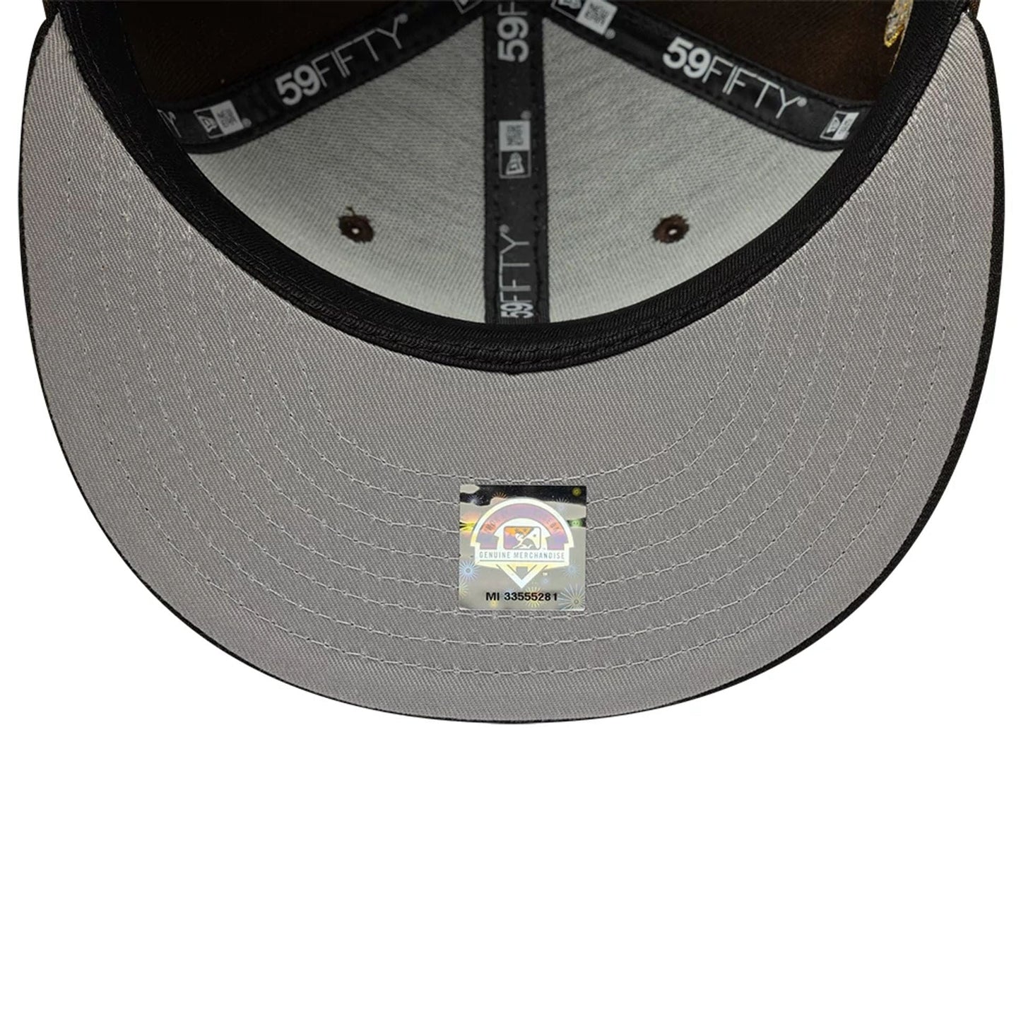 Pictured is this MiLB Pinwheel Lake Elsinore Storm 59FIFTY Fitted cap in dark brown. 2