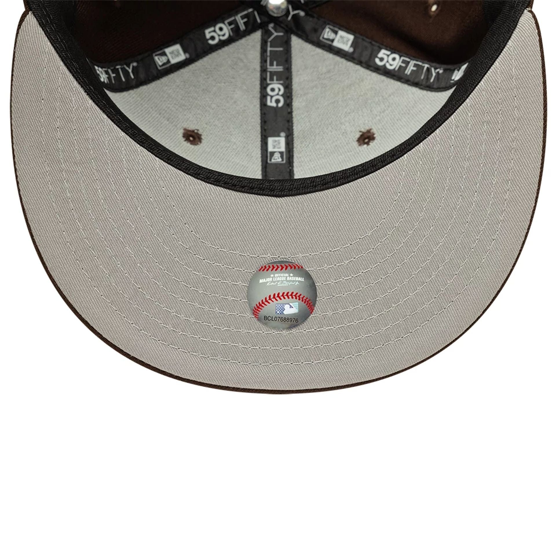 Pictured is this MLB LA Dodgers 59FIFTY Fitted cap in dark brown. 2