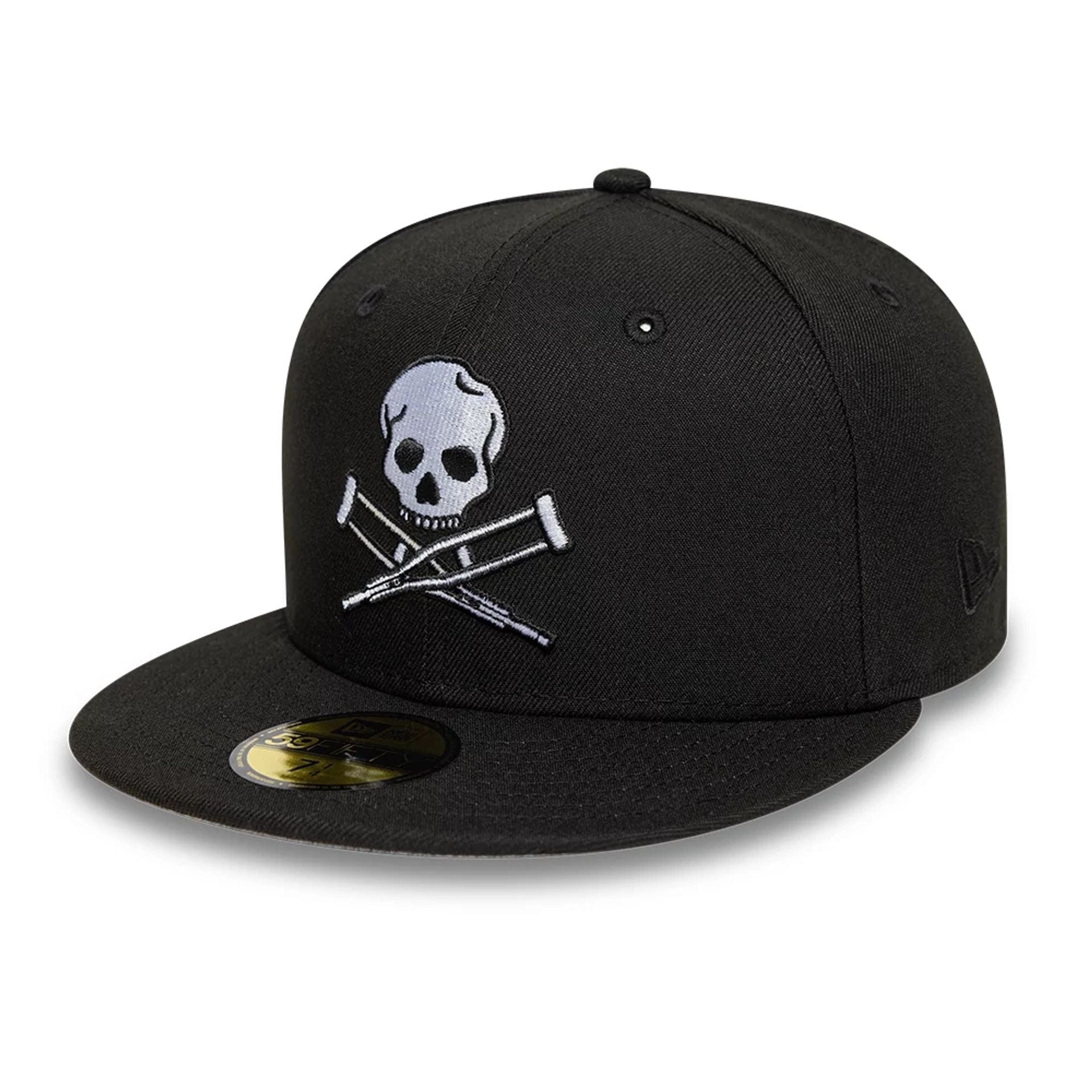 This is a Jackass Logo Black 59FIFTY Fitted Cap 1
