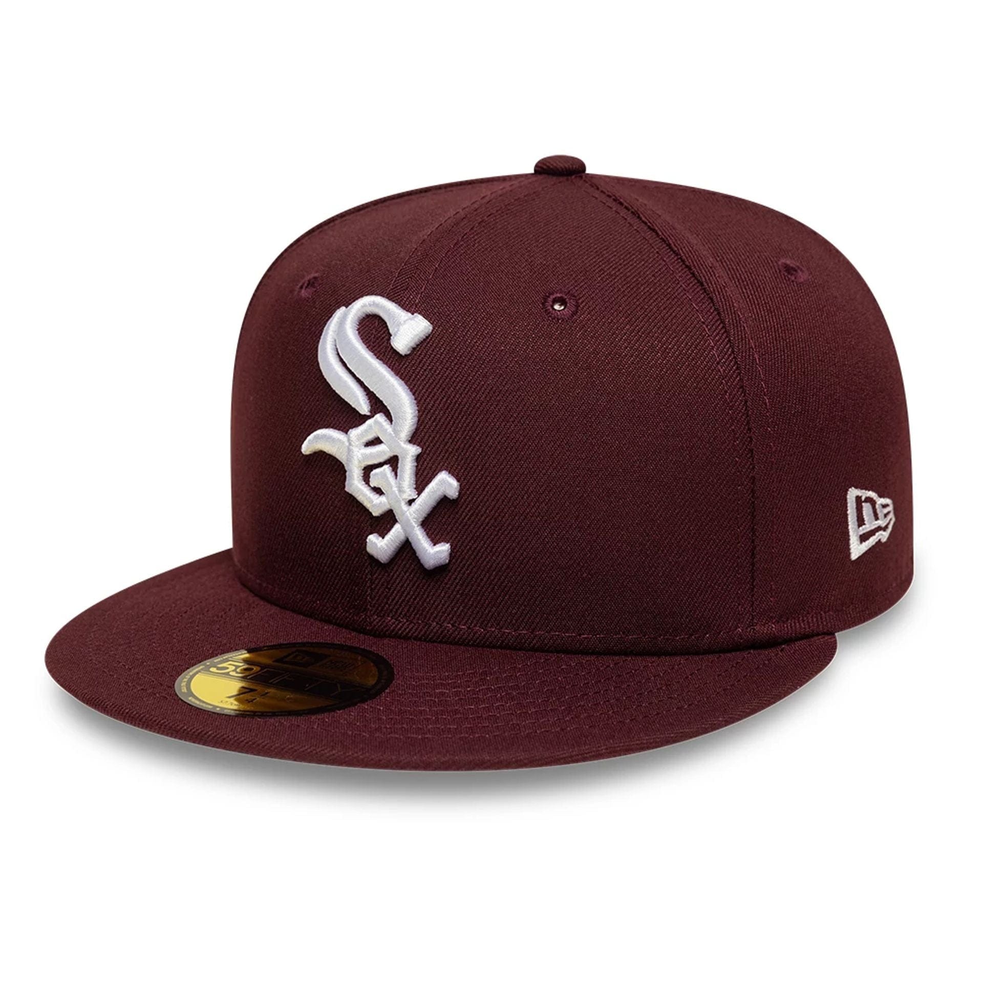 Pictured is this MLB Chicago White Sox 59FIFTY Fitted cap in dark purple. 1