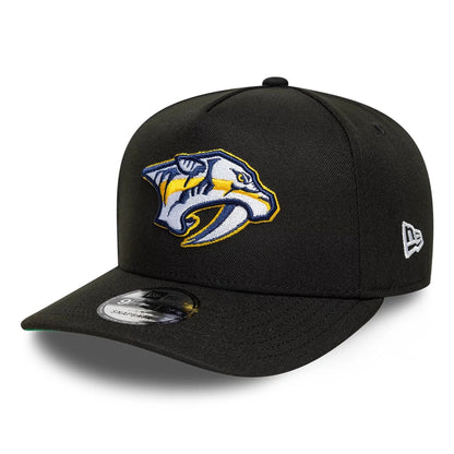 This is a Nashville Predators NHL Black 9FIFTY A-Frame Snapback Adjustable Cap 1